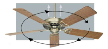 Rotate ceiling fans clockwise in the winter months